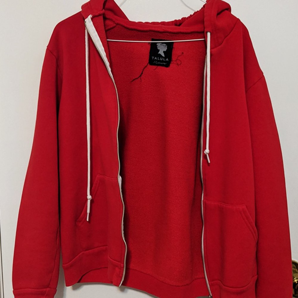 OVERSIZED TALULAH RED HOODIE
